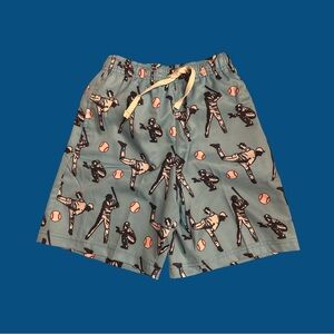 ChalkTalk Sports Swim Trunks—Batter Up, size YL.